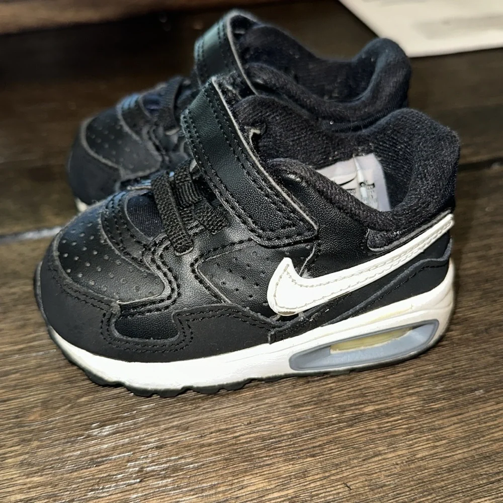 Nike‎ Air Max ST TDV Sneaker Kids Toddler 4C Black White 654289-001